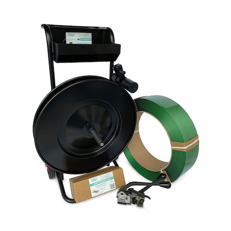 Idl Packaging 5/8" PET Strapping Kit 4000 Ft. Combination Tool/Cart/Seals C.PSK.58.4000-D